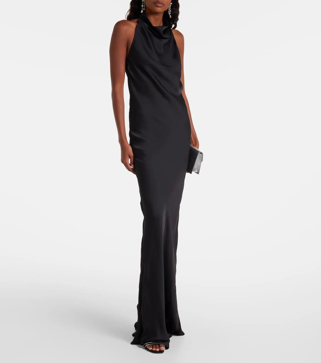 Rotate - Halterneck satin maxi dress