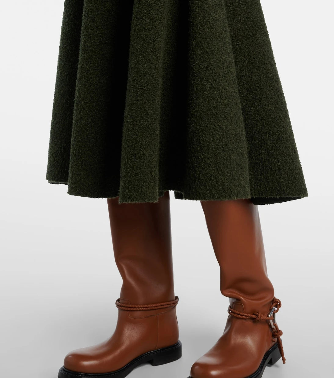 Bottega Veneta - Knot bouclé midi skirt