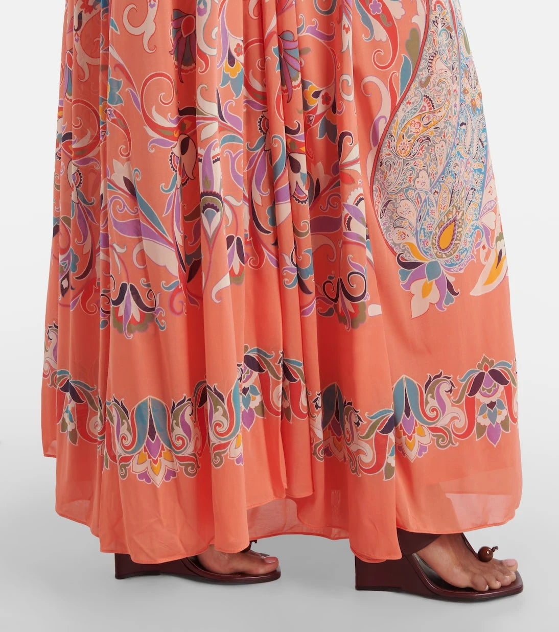 Etro - Paisley caped gown