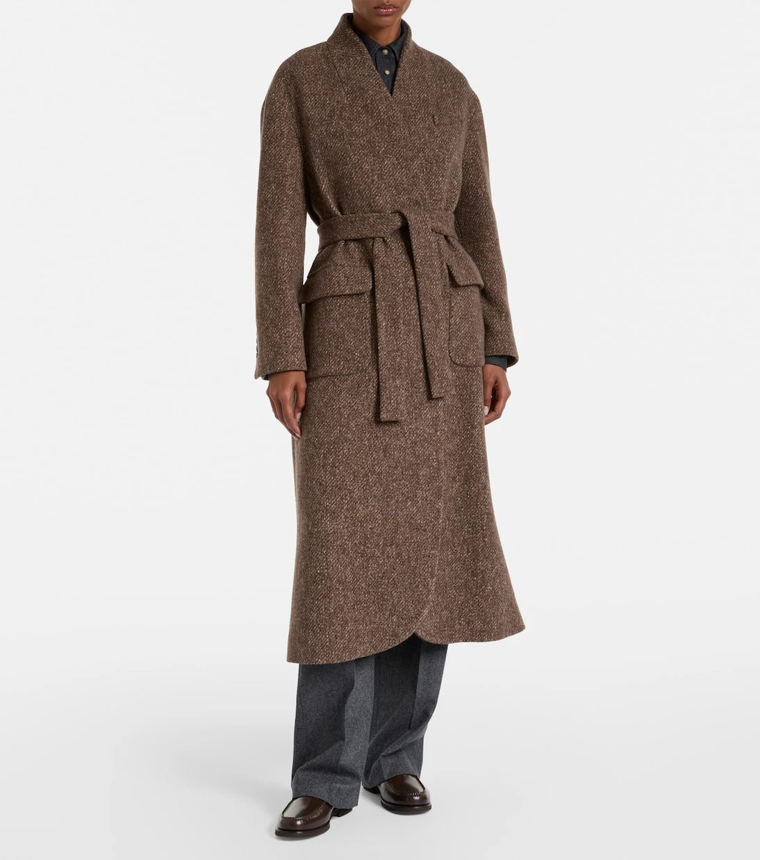Brunello Cucinelli - Belted wool and cashmere overcoat
