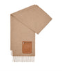 LOEWE Beige Wool-Cashmere Pocket-Detail Scarf