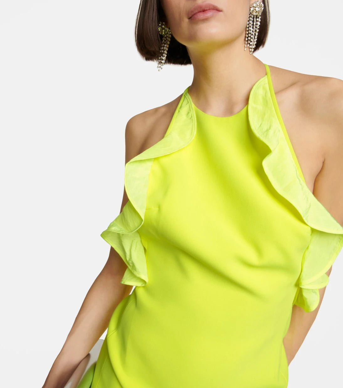 David Koma - Asymmetric ruffled midi dress