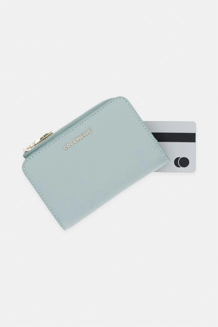 Coccinelle портфейл от кожа METALLIC SOFT