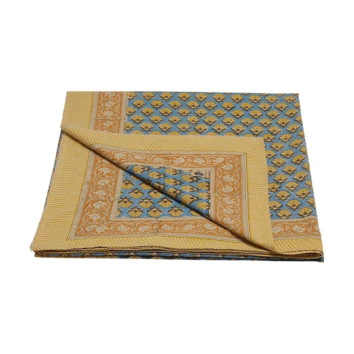 Памучно покривало Doing Goods Blue Emma 220 x 140 x 0,20 cm