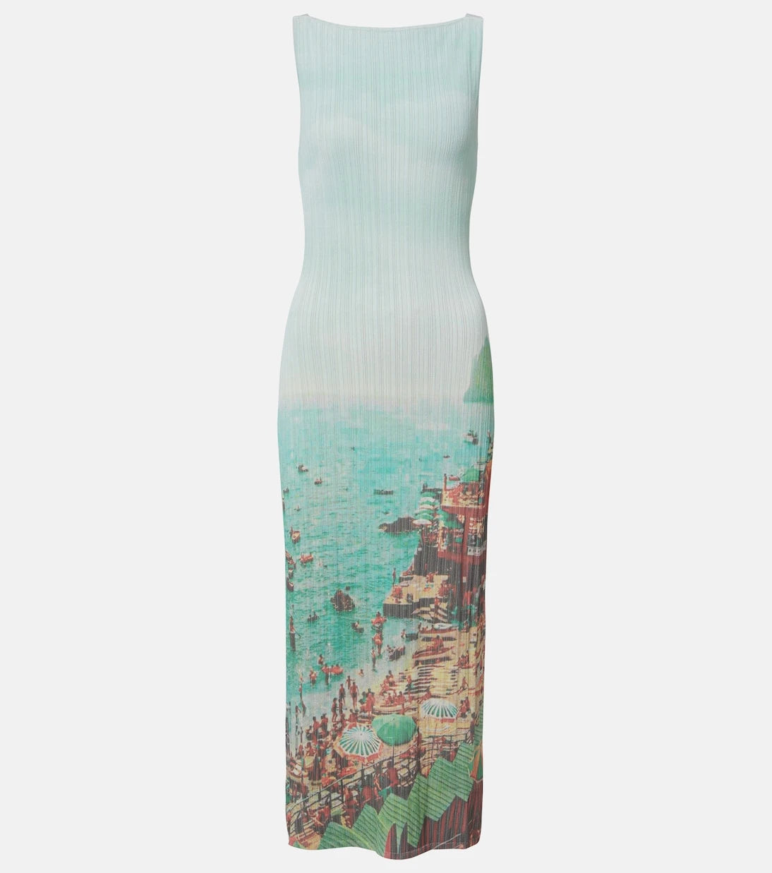 Staud - Bryn printed compact knit midi dress