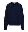 LOEWE Navy Stretch-Wool Anagram Polo Sweater