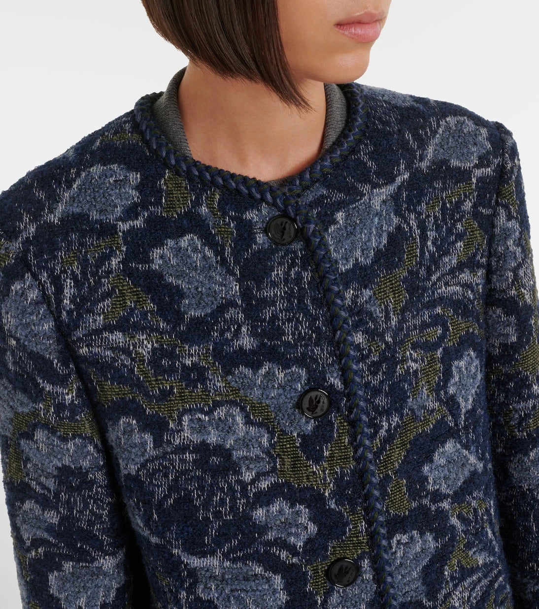 Etro - Cotton and wool-blend jacquard coat