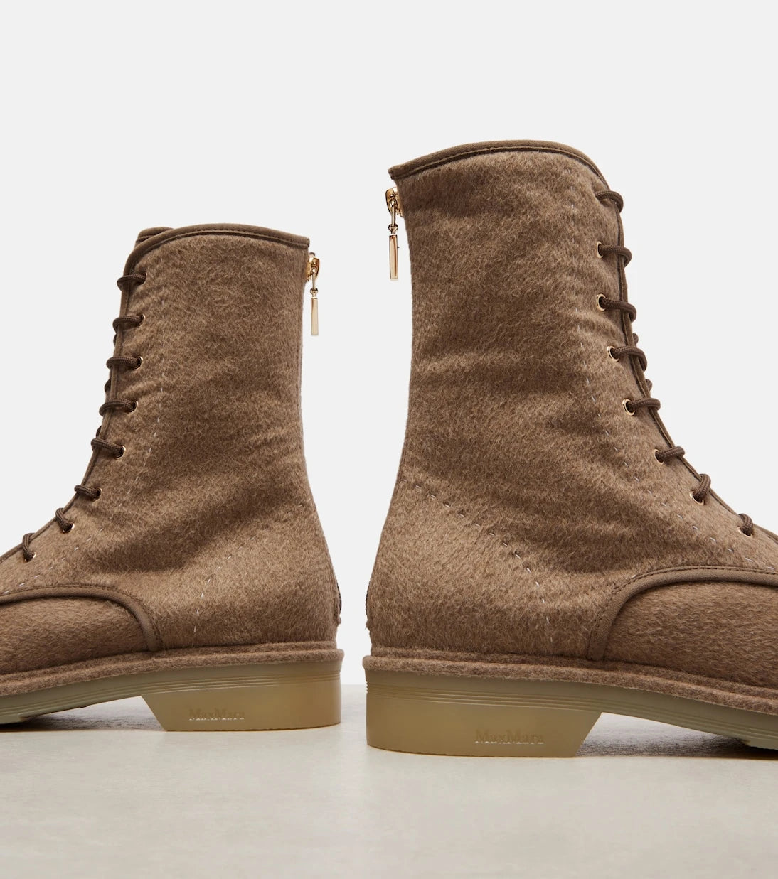 Max Mara - Baker cashmere combat boots