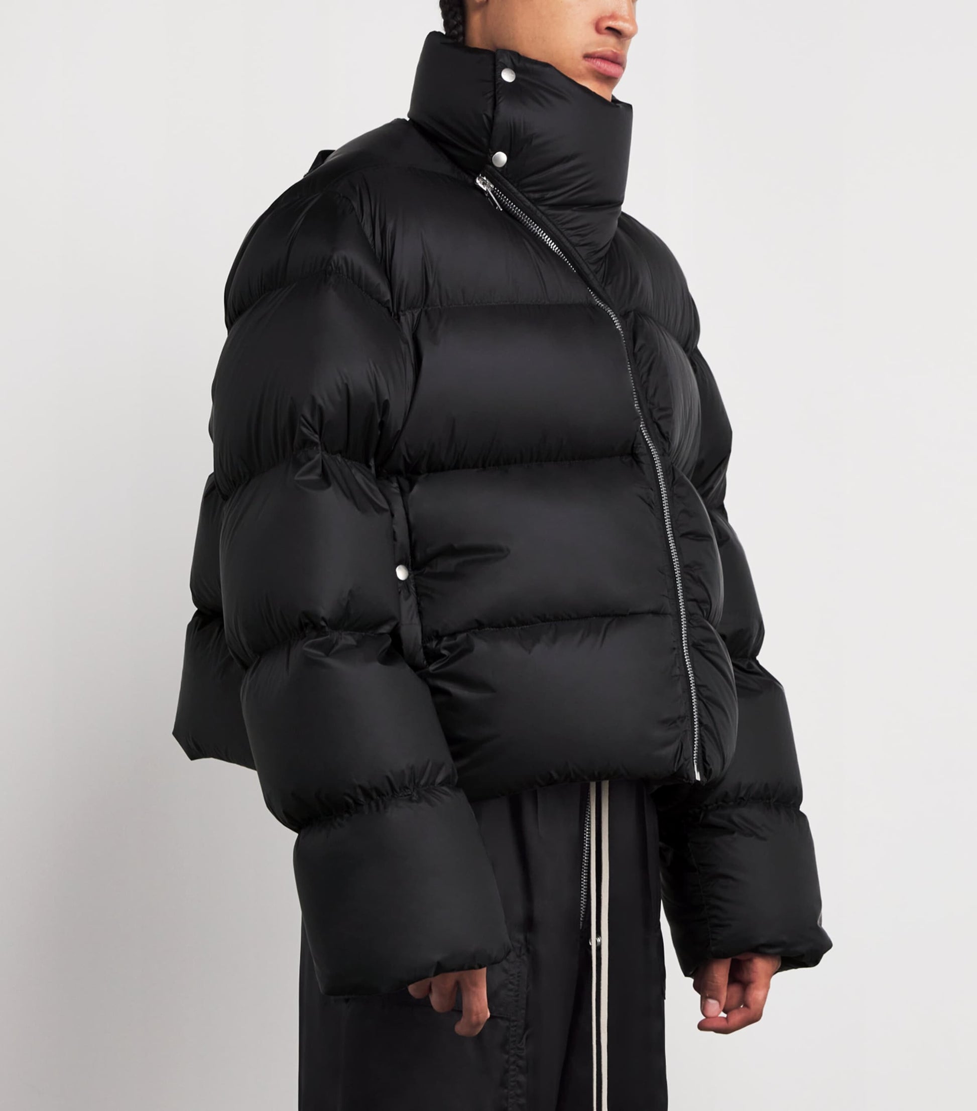 Rick Owens Black Down Turtle Puffer Jacket