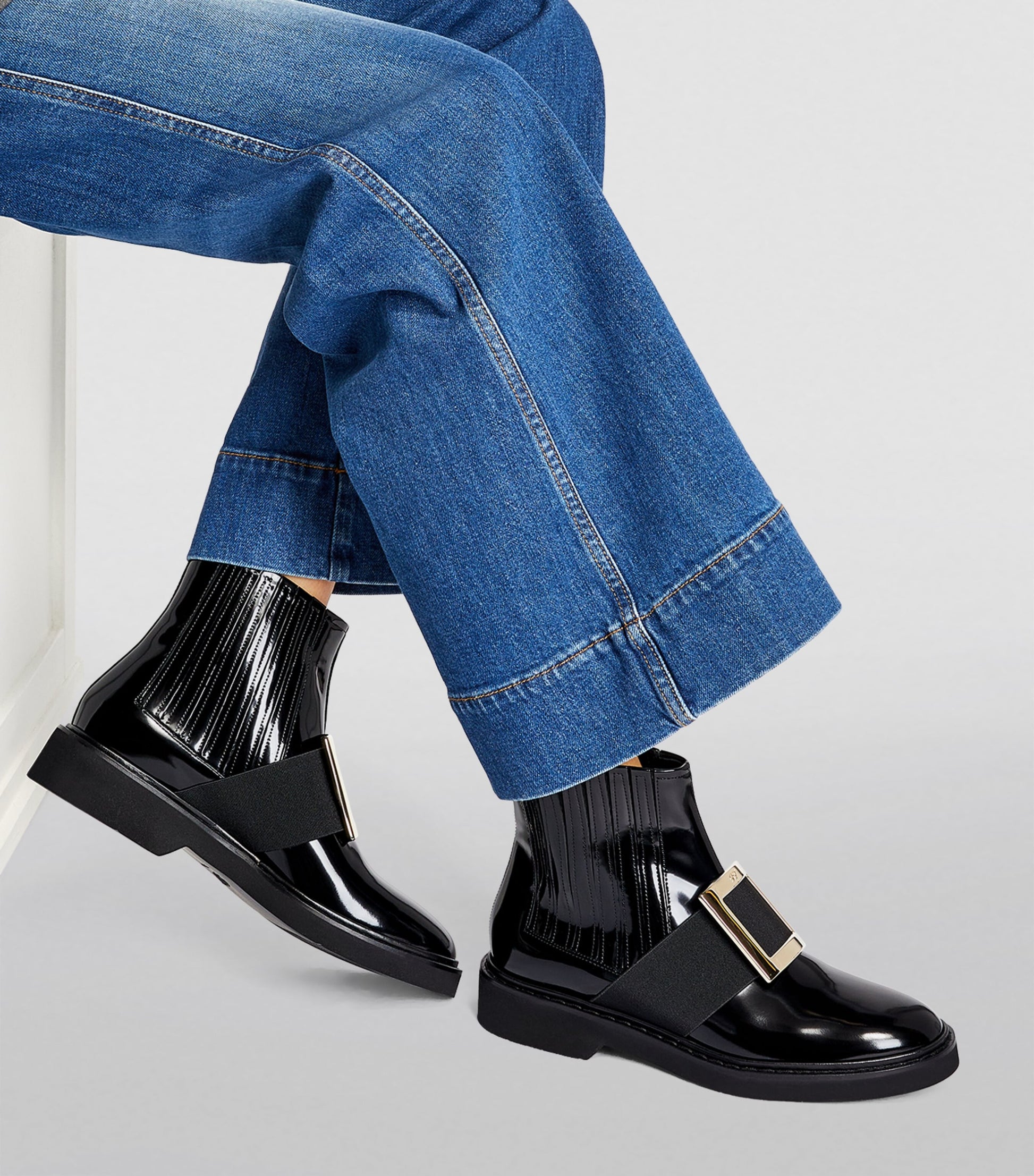 Roger Vivier Black Rangers Chelsea Boots