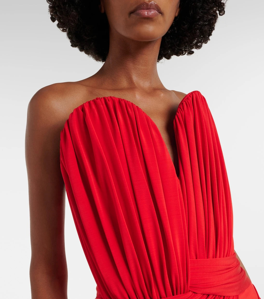 Stella McCartney - Draped crêpe jersey bustier dress