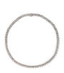 White Gold and Diamond Short Stack Tennis Necklace