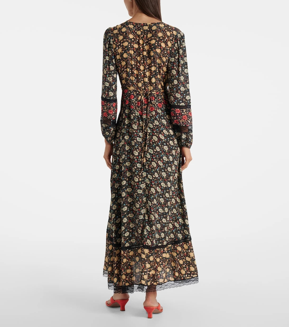 Rixo - Raven printed crêpe de chine midi dress