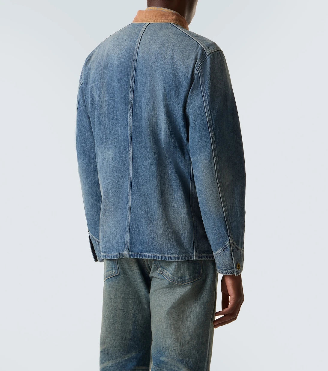 RRL - Stockton corduroy-trimmed denim jacket