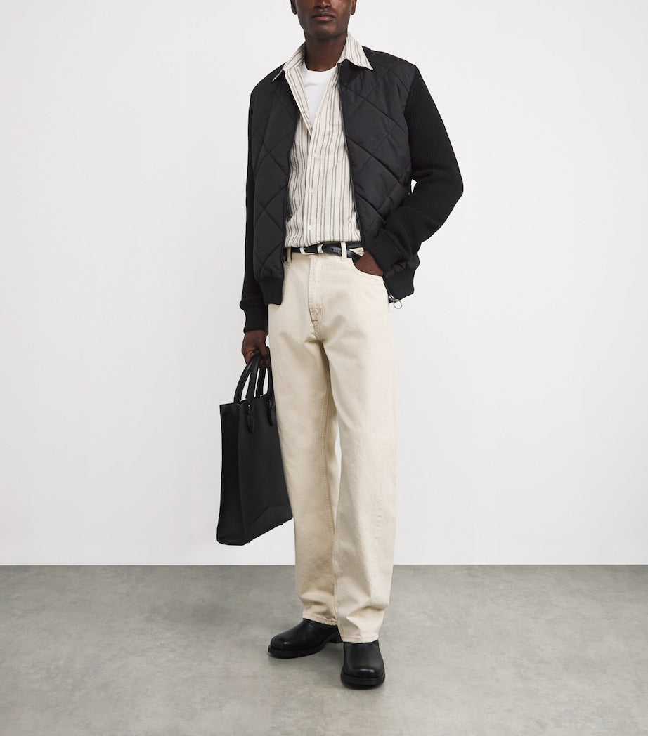 Black Knitted Quilted Newland Jacket