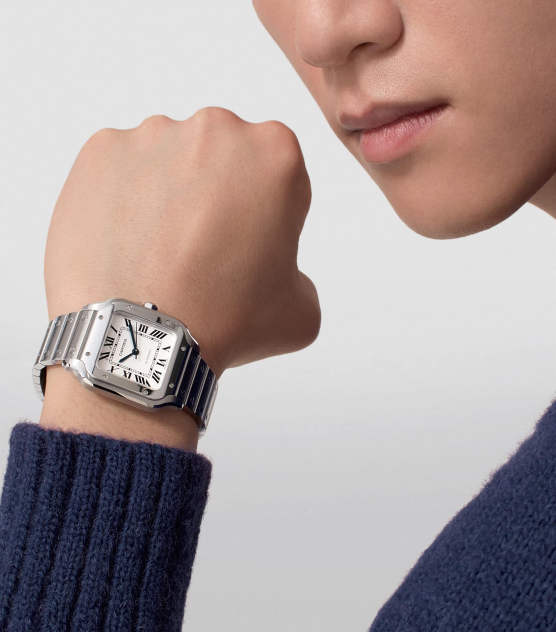 Stainless Steel Santos de Cartier Watch 35.1mm