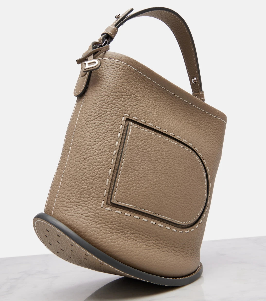 Delvaux - Pin Surpiqué Mini leather shoulder bag