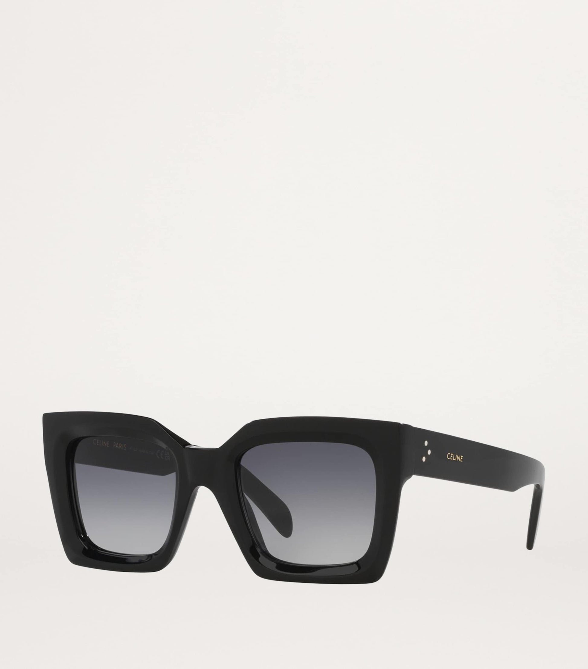 Celine Black Pointed Square Sunglasses