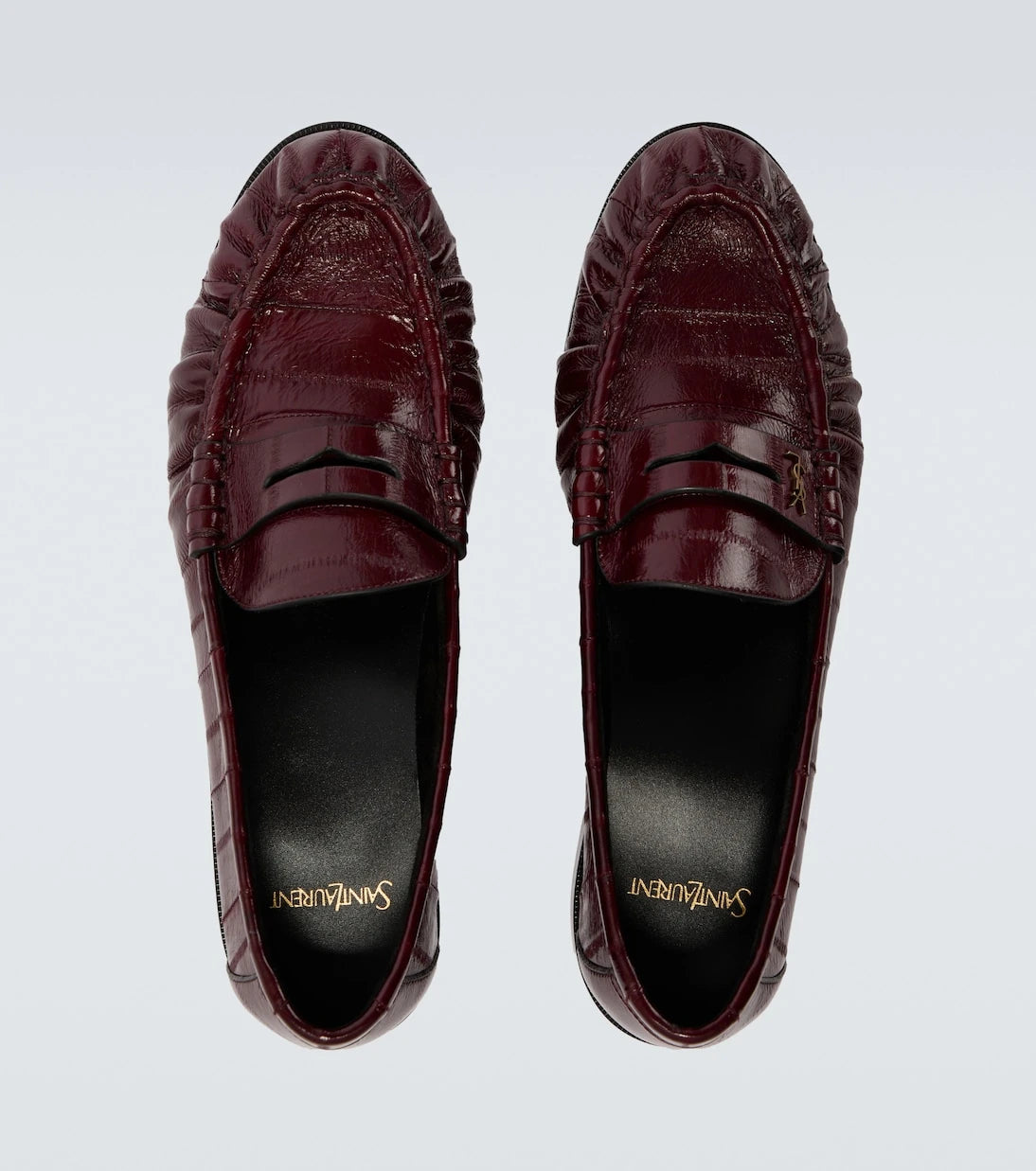 Saint Laurent - Le Loafer eel leather penny loafers