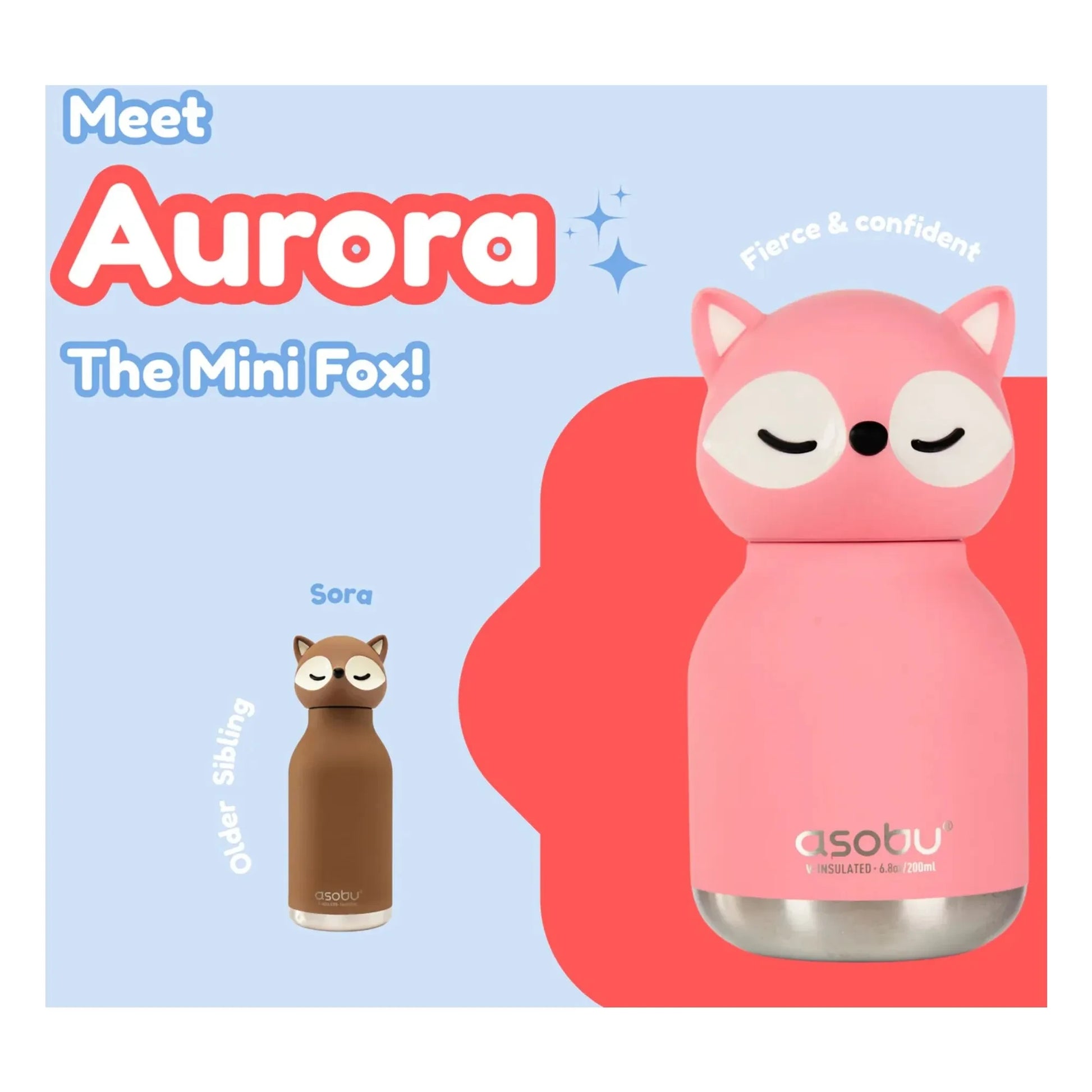 Asobu - Renard stainless steel mini flask | Pink