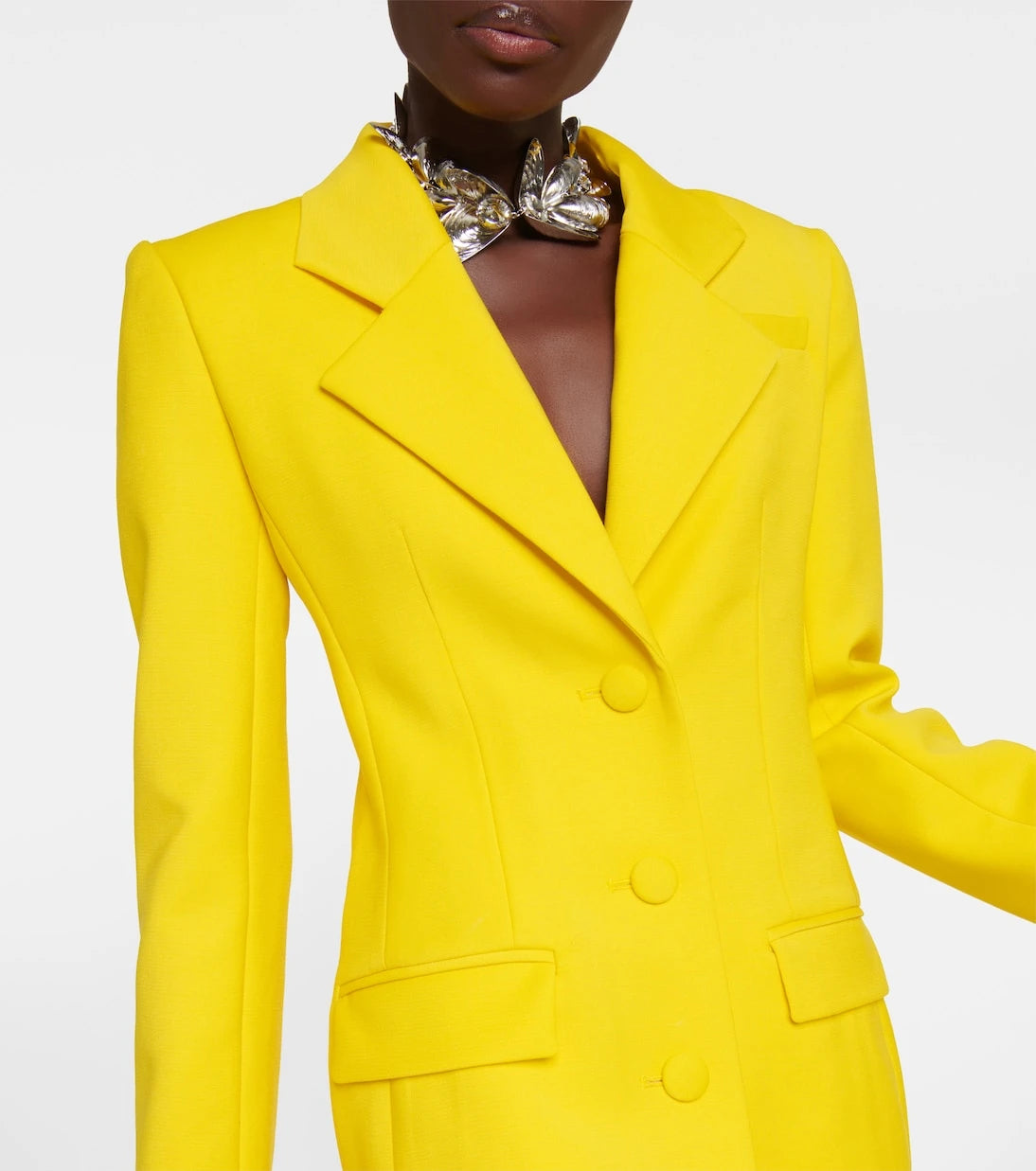 Area - Embellished wool blazer minidress