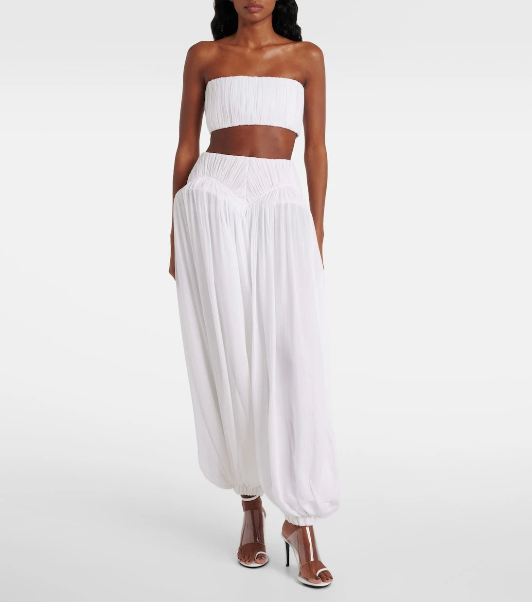 Alaïa - Plexi 90 leather & PU sandals