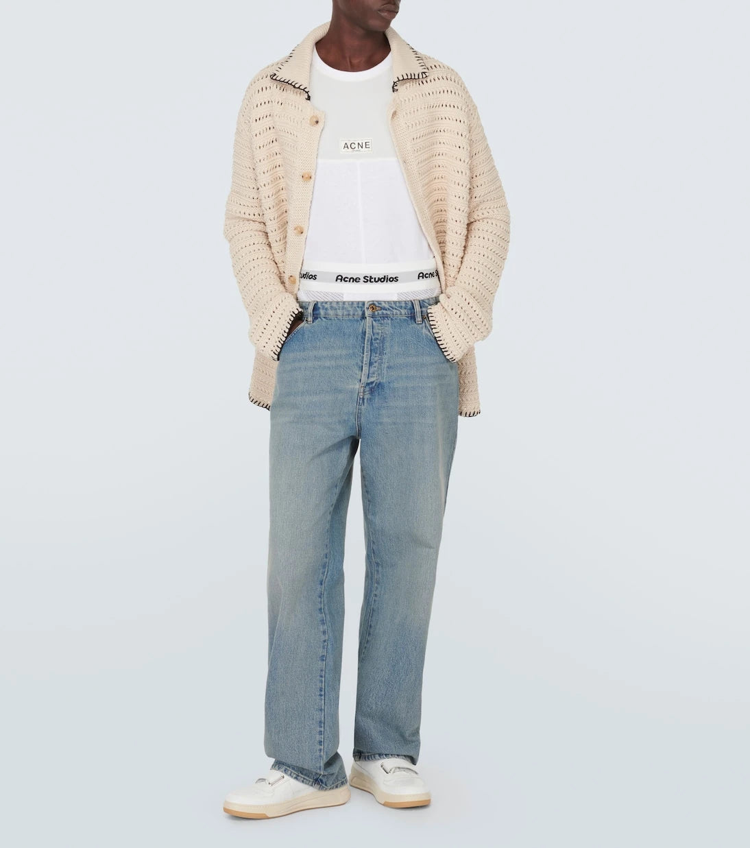 Acne Studios - شورت ركوب الدراجة بشعار العلامة التجارية