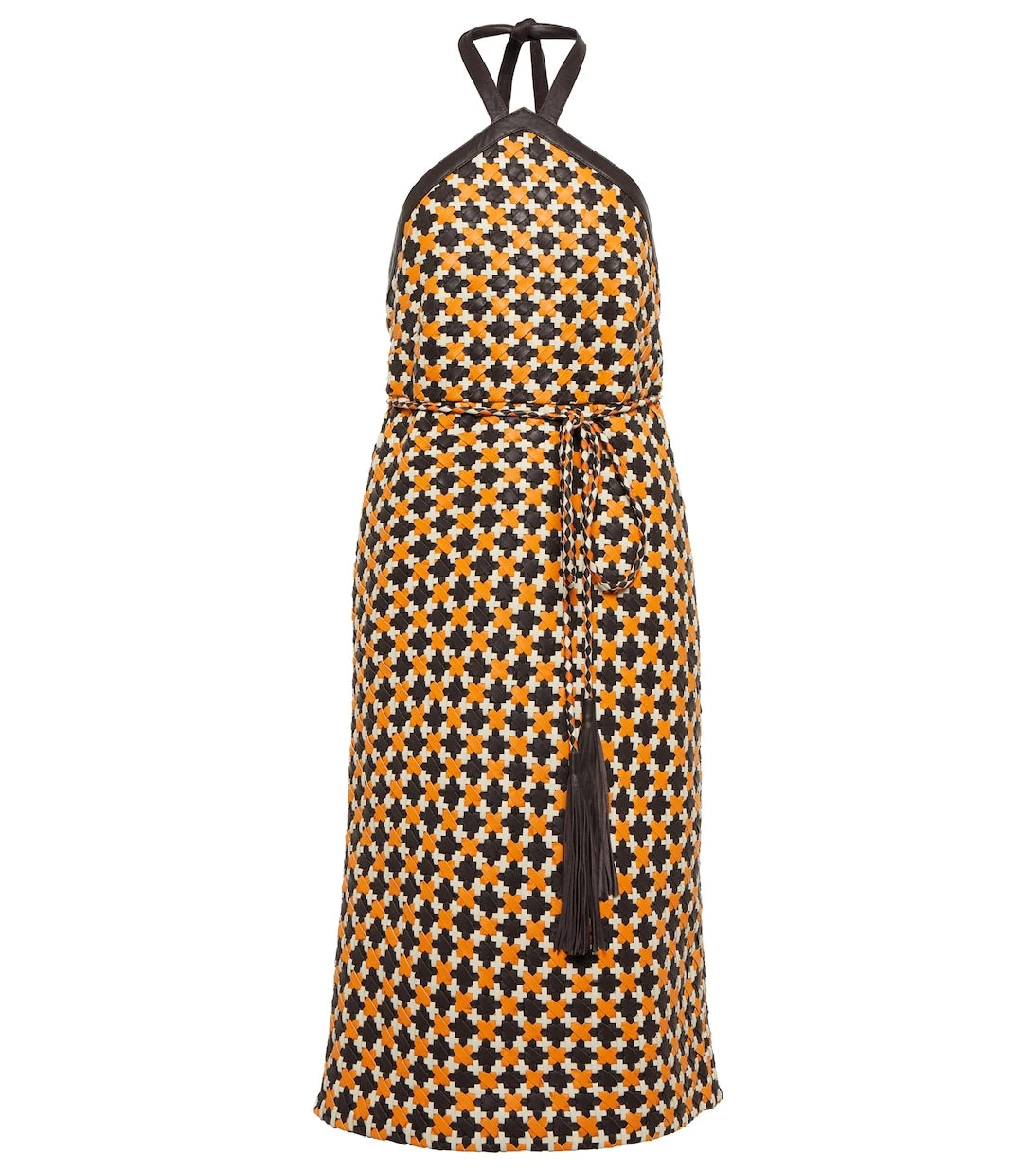 Dodo Bar Or - Leather halterneck midi dress