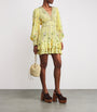 Yellow Silk Daisy Chain Mini Dress