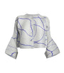 Pleats Please Issey Miyake Grey Printed Pause Jacket
