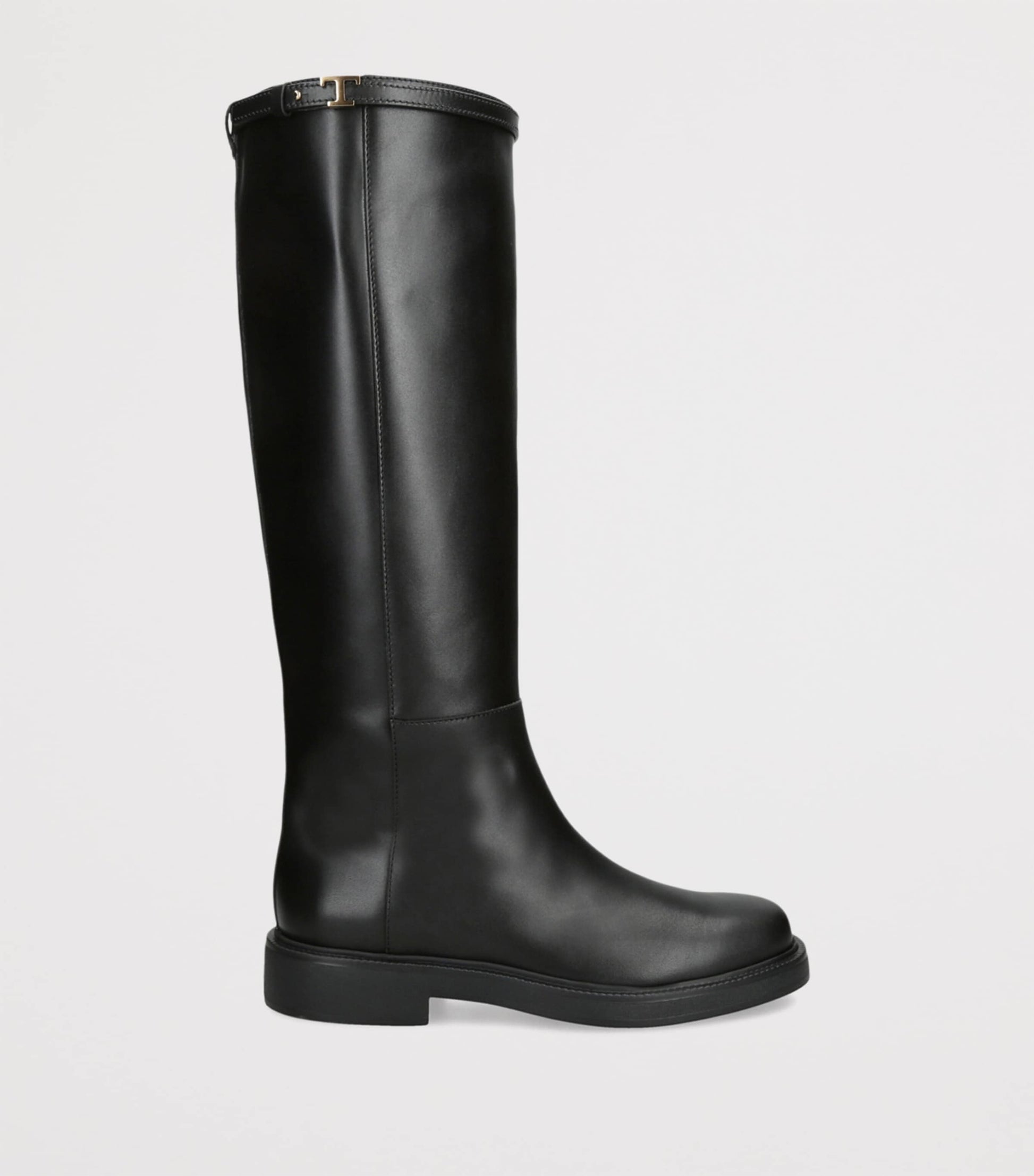 Tod's Black Leather Knee-High Boots