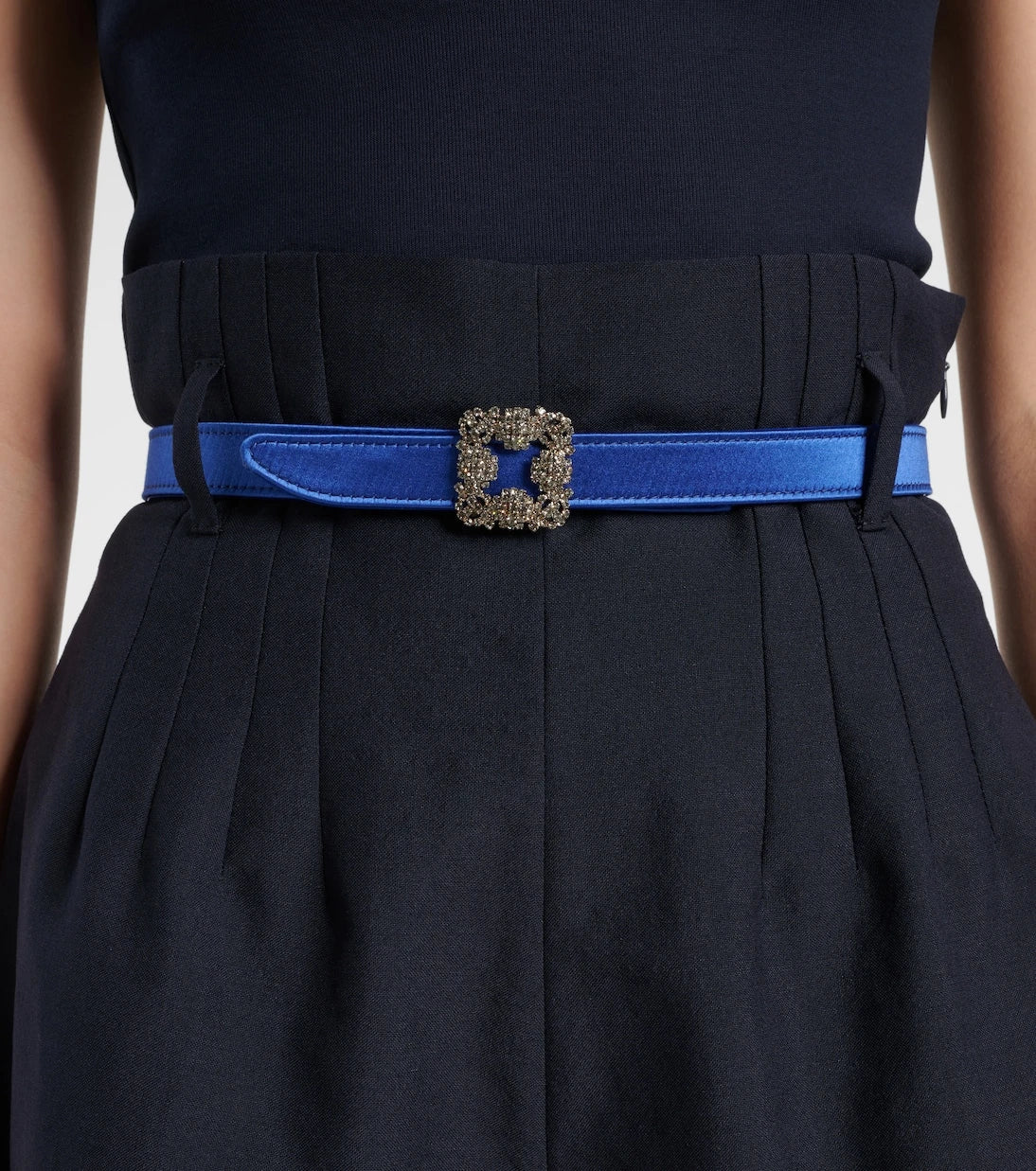 Manolo Blahnik - Embellished satin belt