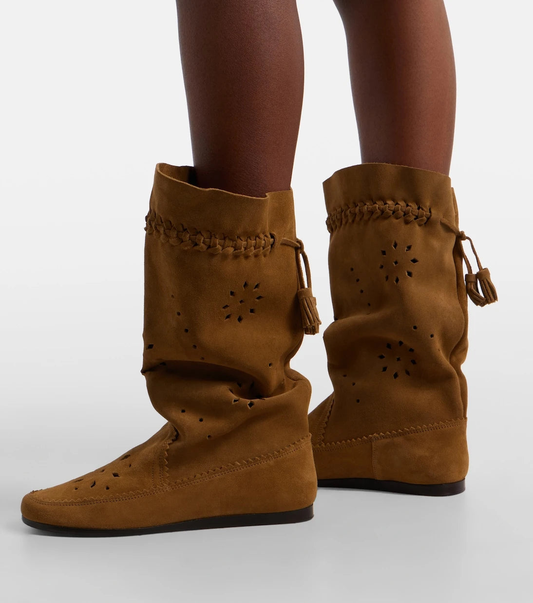 Isabel Marant - Welky laser-cut suede mid-calf boots