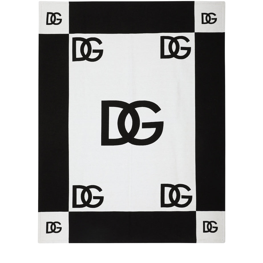 Dolce & Gabbana Casa Cotton Logo Throw (133cm x 173cm)