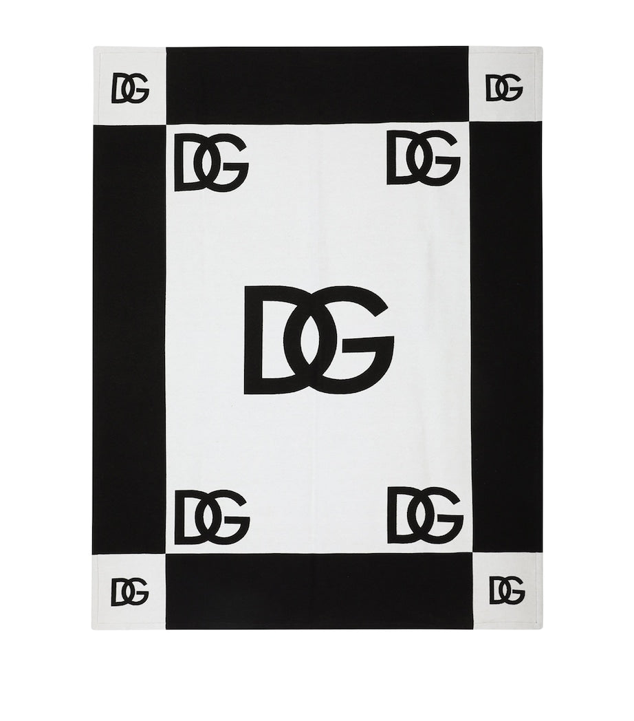 Dolce & Gabbana Casa Cotton Logo Throw (133cm x 173cm)