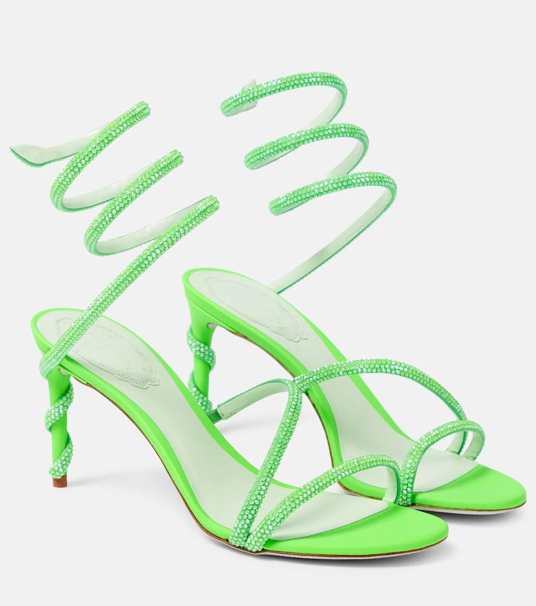 Rene Caovilla - Margot embellished satin sandals