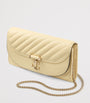Jimmy Choo Beige Leather Curve Chain Wallet
