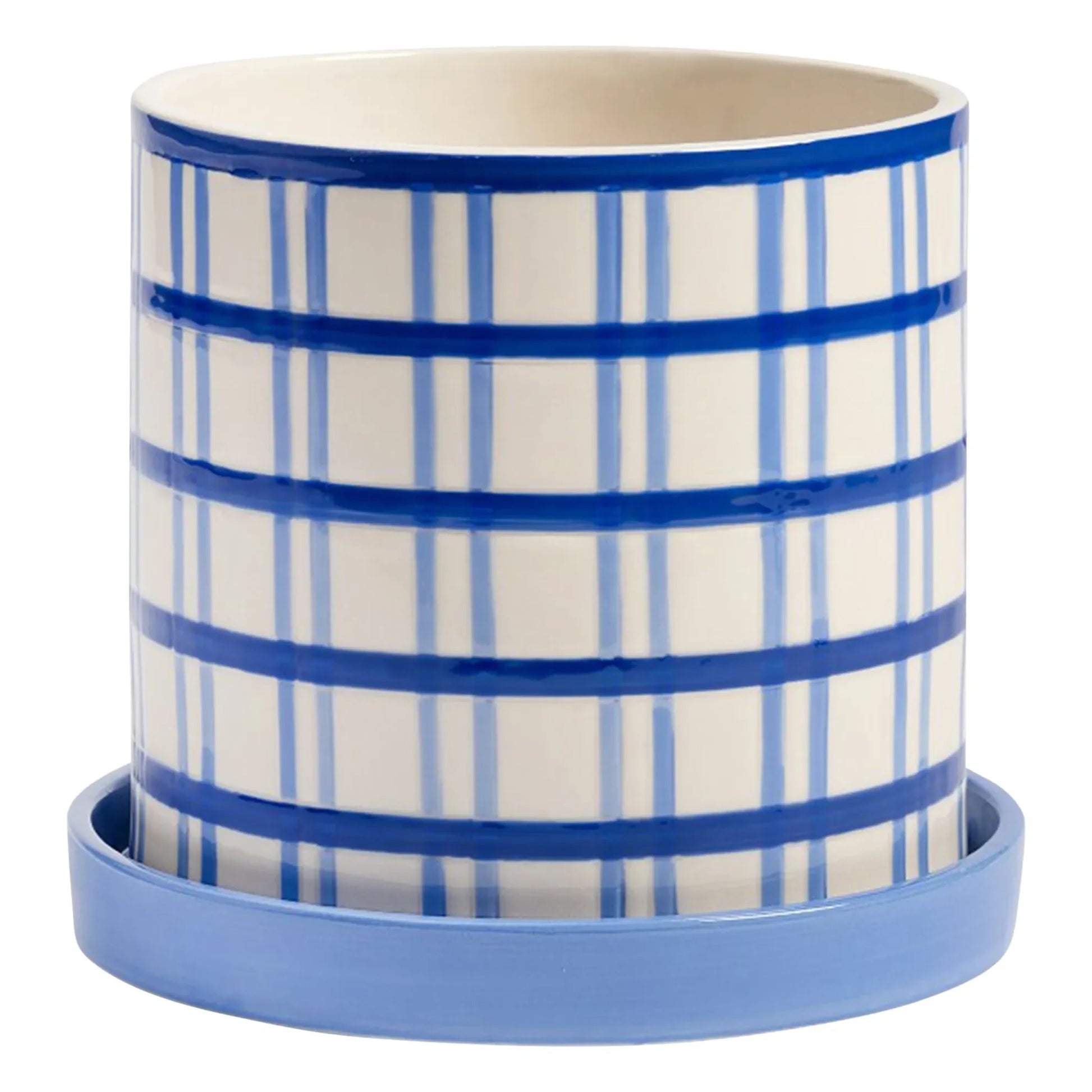 &Klevering - Clash Grid planter | Blue