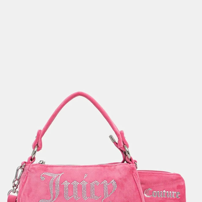 Juicy Couture kadın kadife crossbody çanta Kimberly