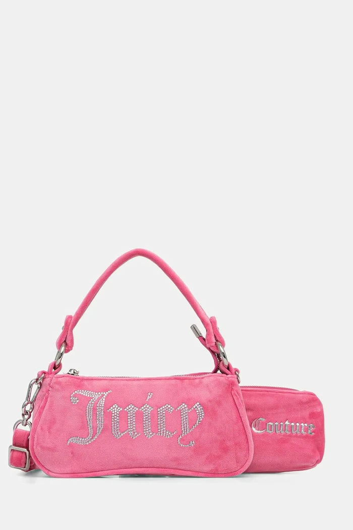 Juicy Couture kadın kadife crossbody çanta Kimberly