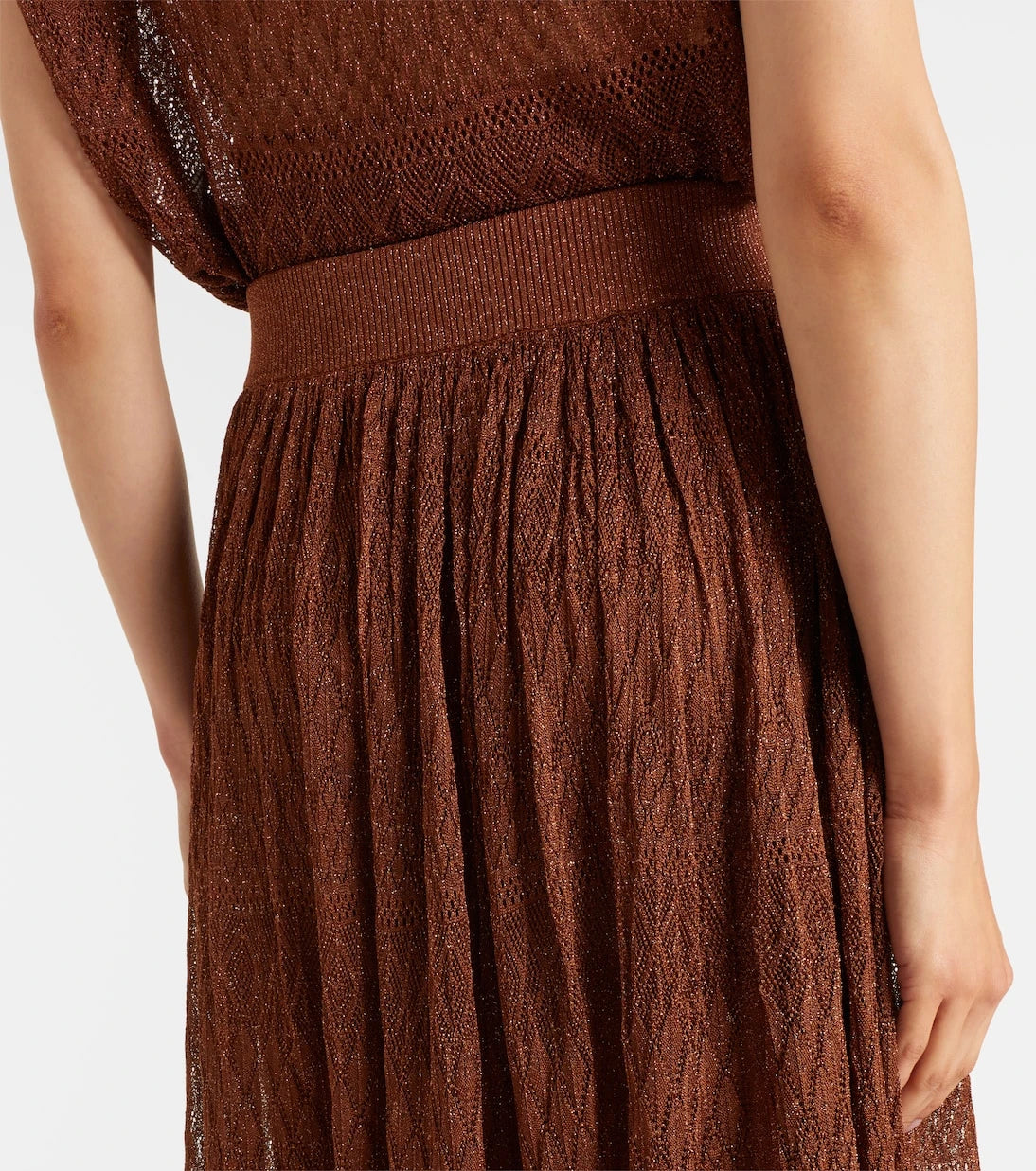 Zimmermann - Awaken lamé lace midi skirt