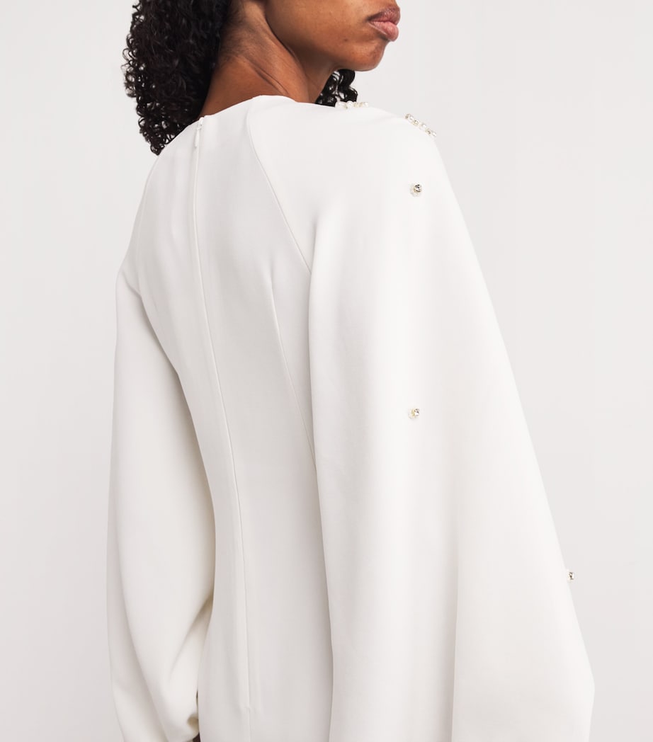 Huishan Zhang Crystal Sondra Maxi Dress WHITE