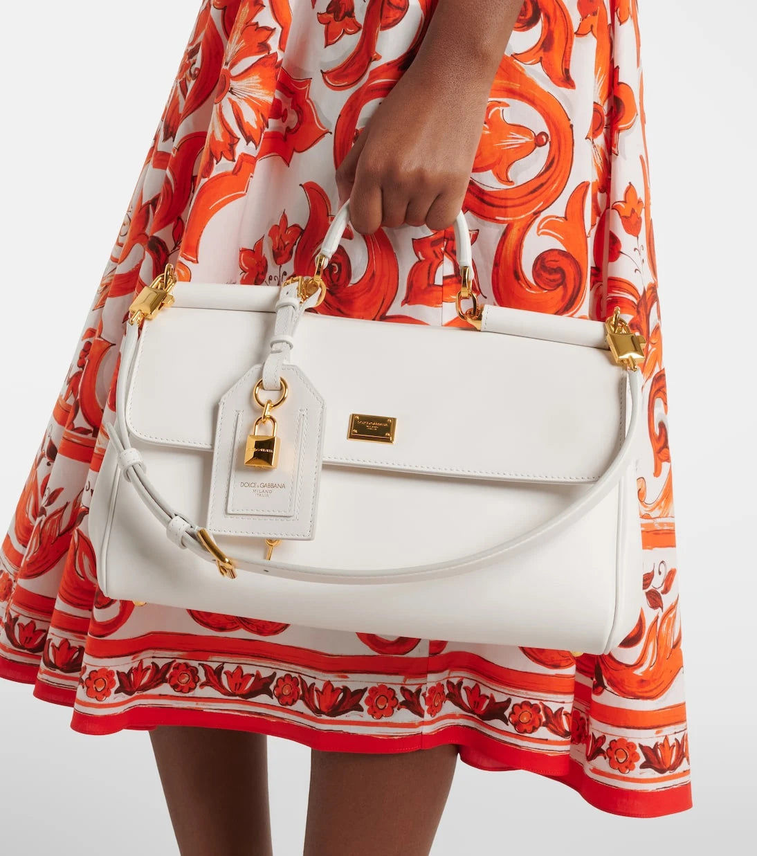 Dolce&Gabbana - Sicily Medium leather top-handle bag