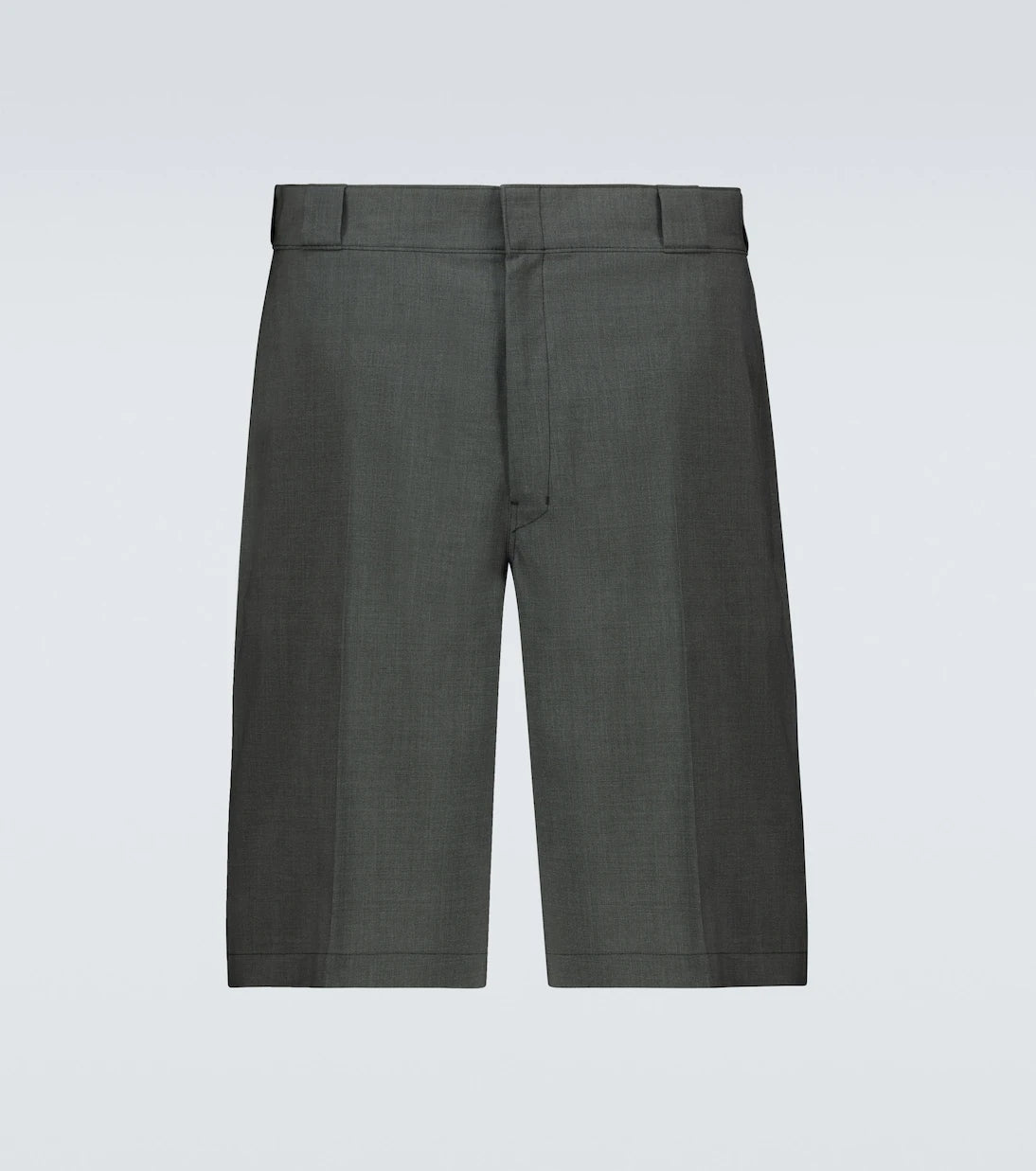 Prada - Tailored wool poplin bermuda shorts