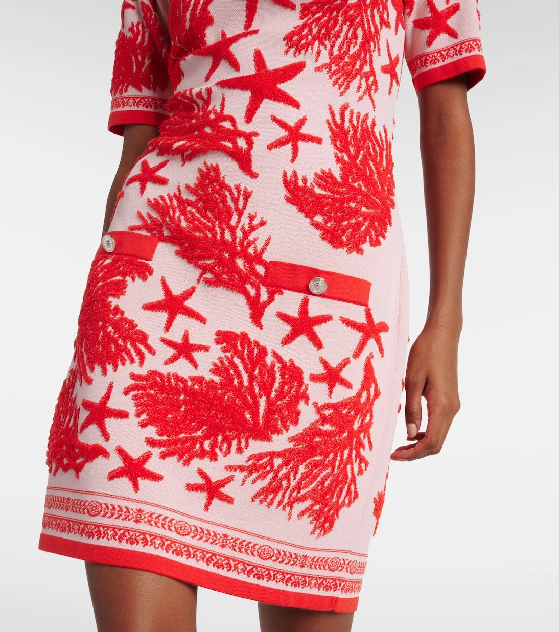 Versace - Barocco Sea jacquard minidress