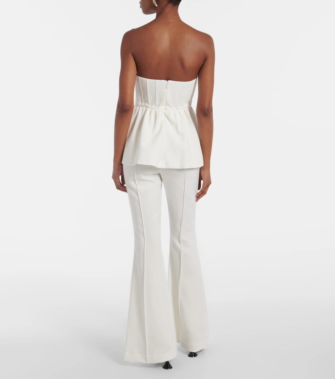 Self-Portrait - Strapless crêpe jumpsuit