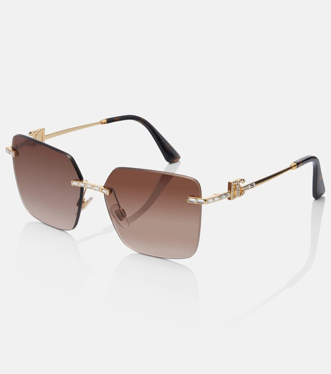 Dolce&Gabbana - DG crystal-embellished square sunglasses
