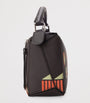 Leather Futurist Cat Puzzle Top-Handle Bag