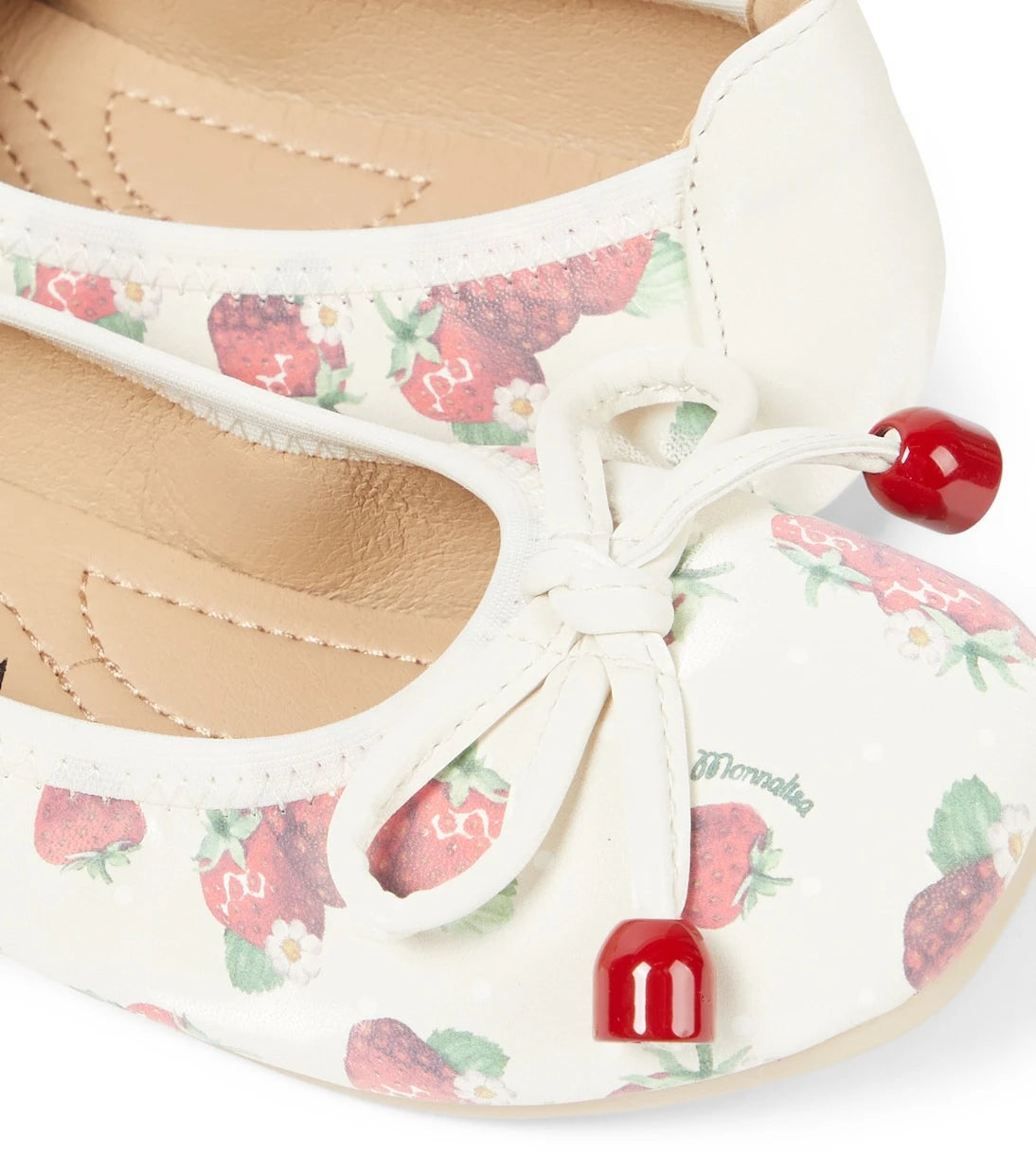 Monnalisa - Printed faux-leather ballet flats