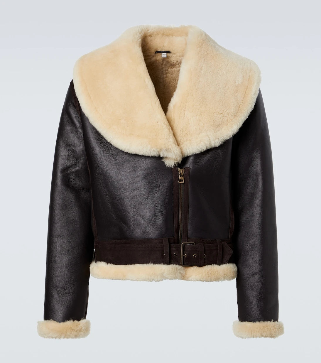 JW Anderson - Shearling-trimmed leather jacket